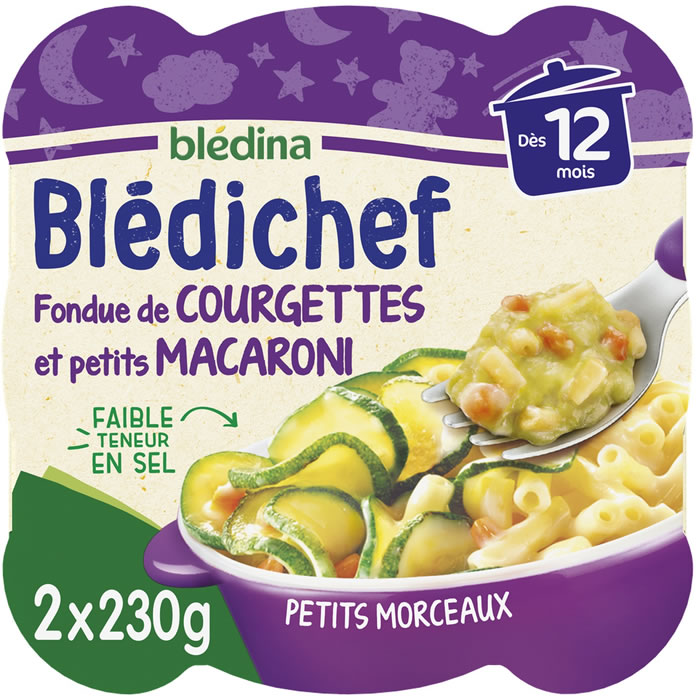 BLEDINA Blédichef Courgettes et macaronis dès 12 mois