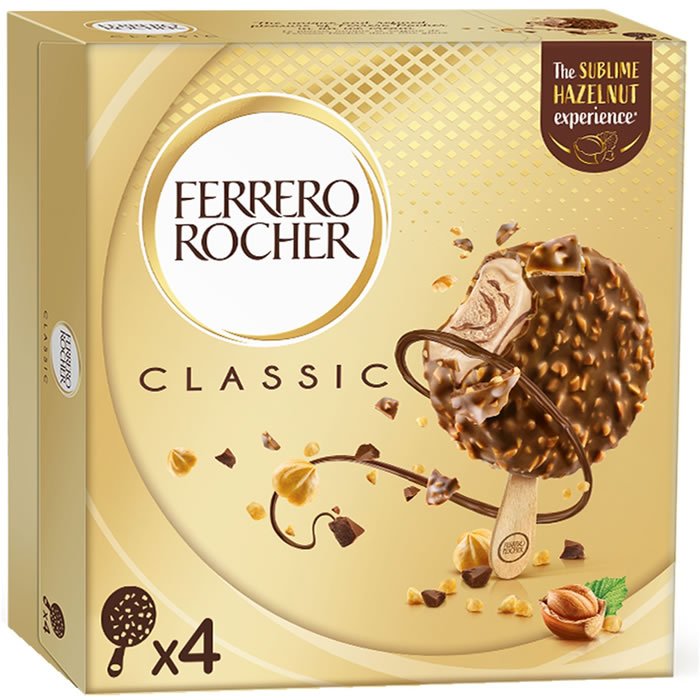 FERRERO ROCHER Classic Bâtonnets glacés noisette et chocolat au lait