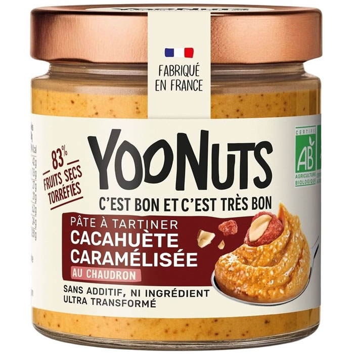 YOONUTS Pâte à tartiner aux cacahuètes caramélisées bio