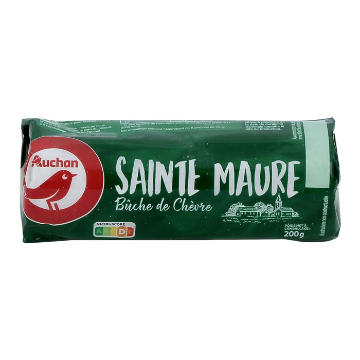 AUCHAN Bûche de fromage de chèvre Sainte-Maure de Touraine