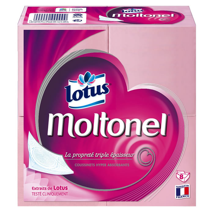LOTUS Moltonel Papier toilette rose en feuilles 3 épaisseurs