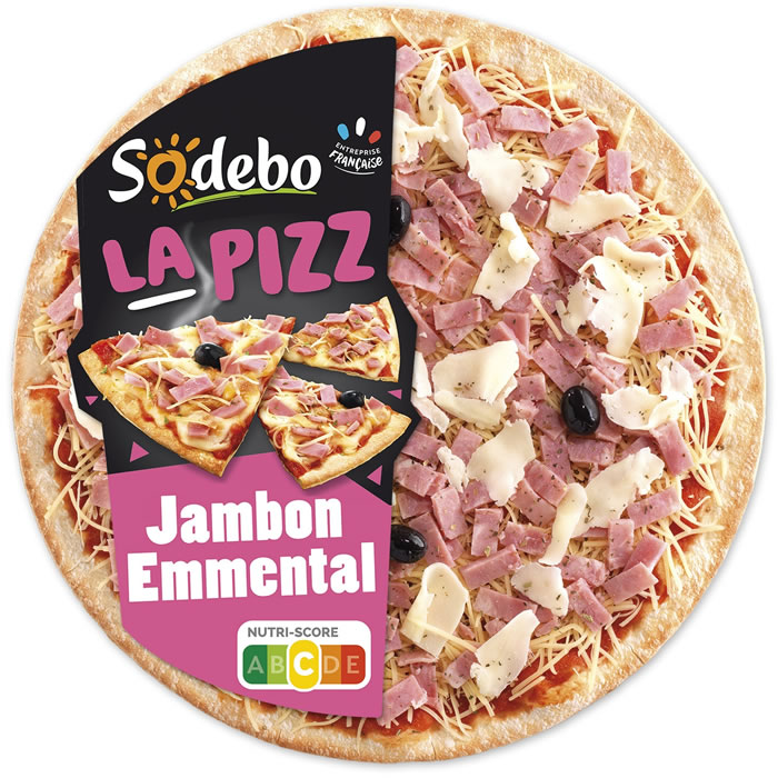 SODEBO La Pizz Pizza au jambon et emmental
