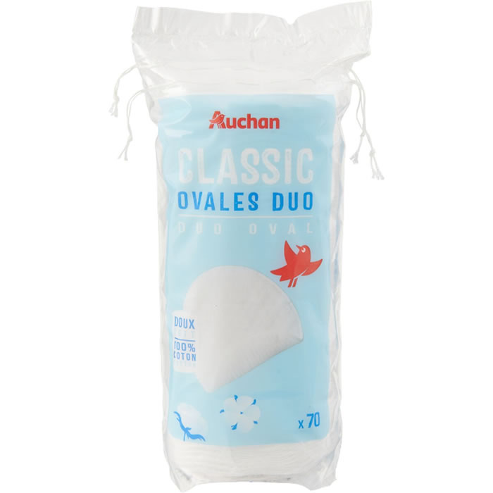 AUCHAN Cotons ovales à démaquiller