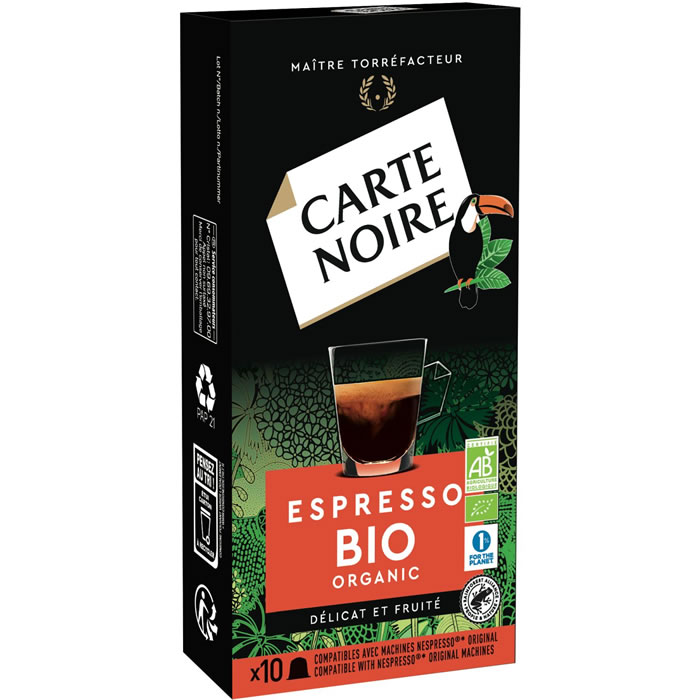CARTE NOIRE Capsules de café espresso bio