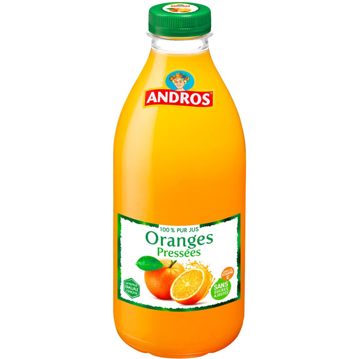 ANDROS Pur jus d'orange pressée avec pulpe