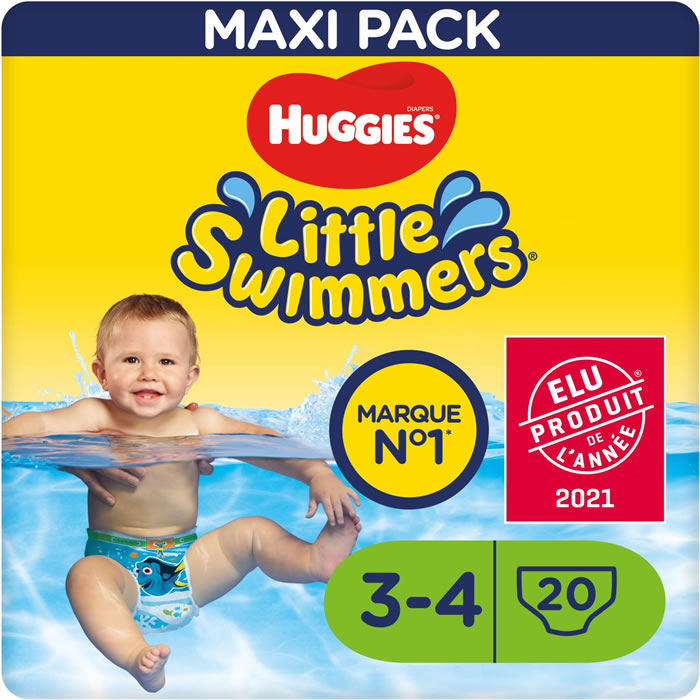 HUGGIES Little Swimmers Culottes de bain et piscine jetables taille 3-4 (7-15 kg)