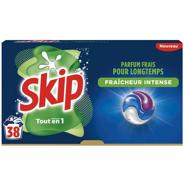 SKIP Fraîcheur Intense Lessive capsules tout en 1