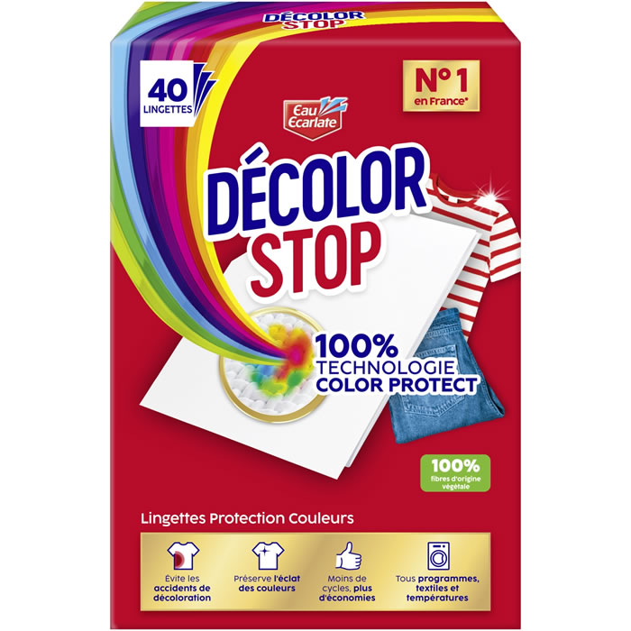 EAU ECARLATE Décolor Stop Lingettes protection anti-décoloration