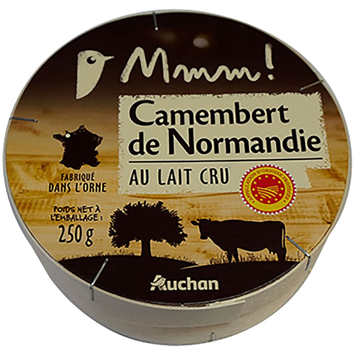 AUCHAN Mmm ! Camembert de Normandie au lait cru AOP