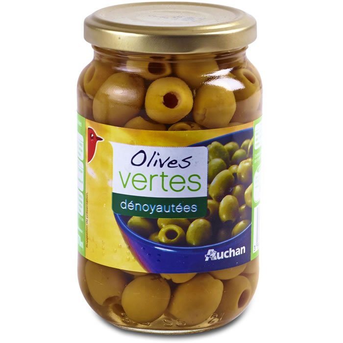 AUCHAN Olives vertes dénoyautées