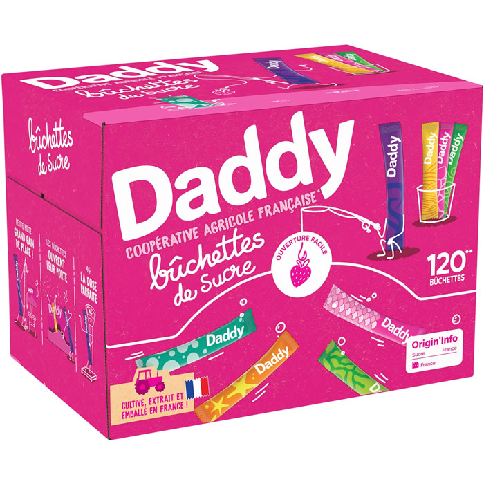 DADDY Bûchettes de sucre blanc en poudre