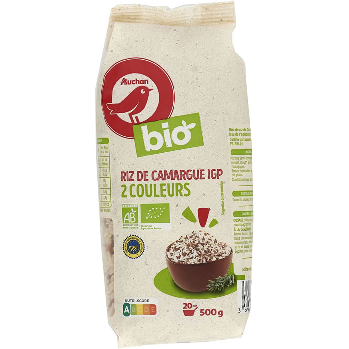 AUCHAN Duo de riz de Camargue bio IGP