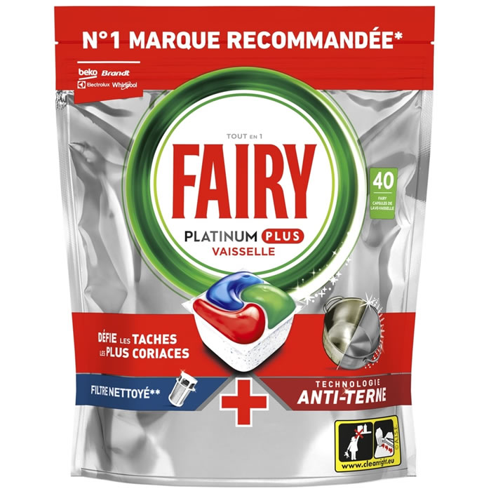 FAIRY Platinum Plus Capsules lave-vaisselle anti-terne