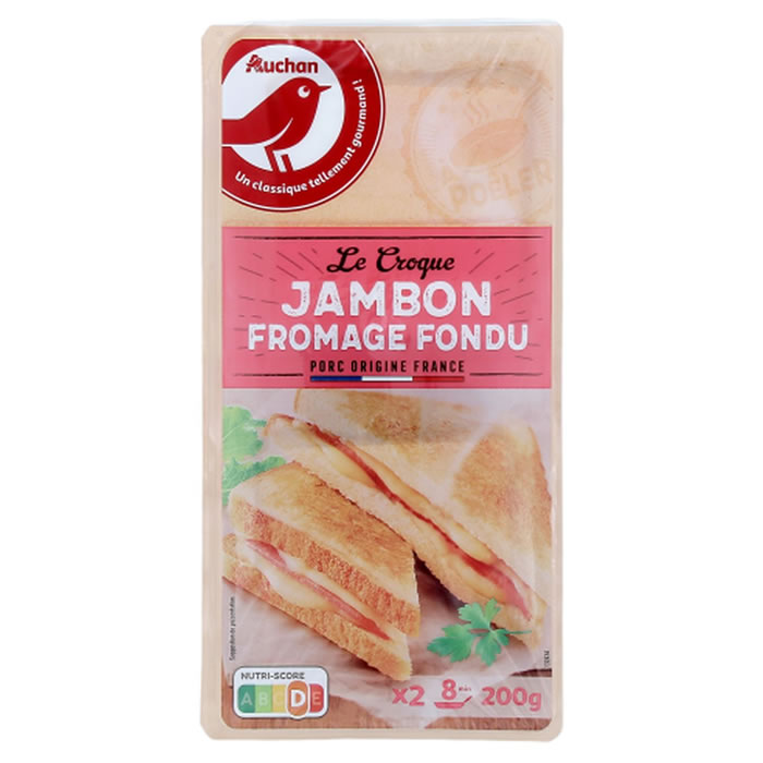 AUCHAN Croque monsieur au jambon fromage