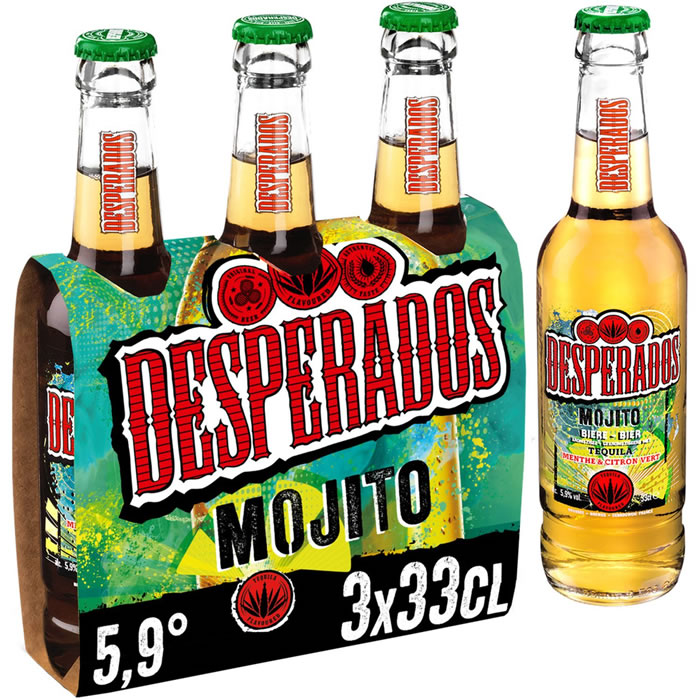 DESPERADOS Mojito Bière aromatisée au spiritueux à base d'agave
