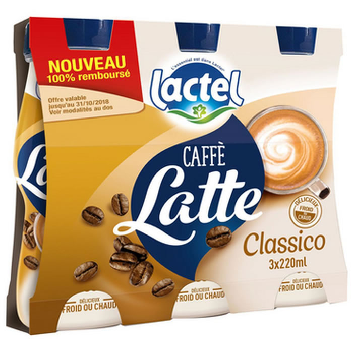 LACTEL Caffè Latte Classico Boisson lactée au café stérilisé UHT