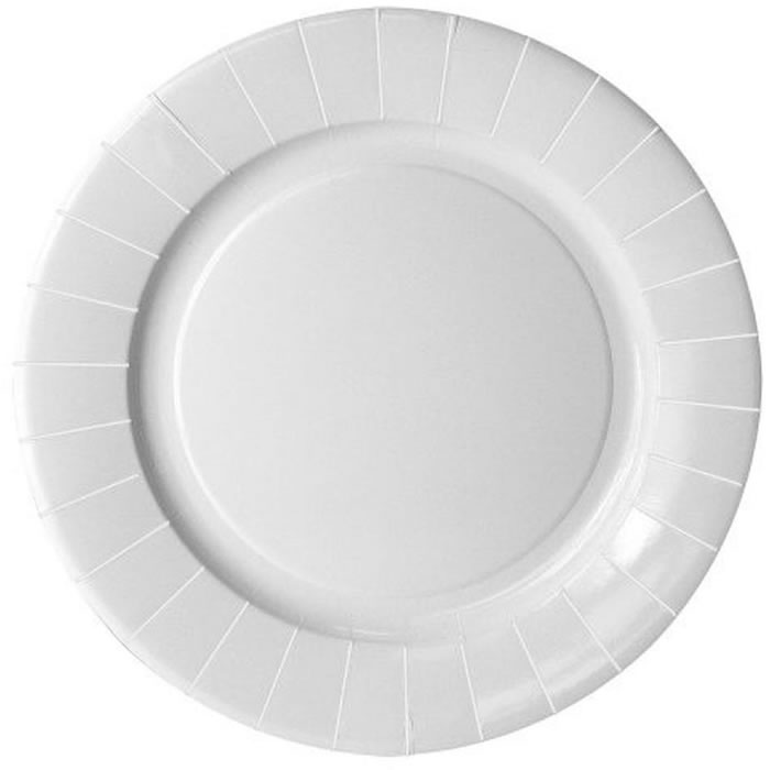 ACTUEL Assiettes blanches en carton 29 cm