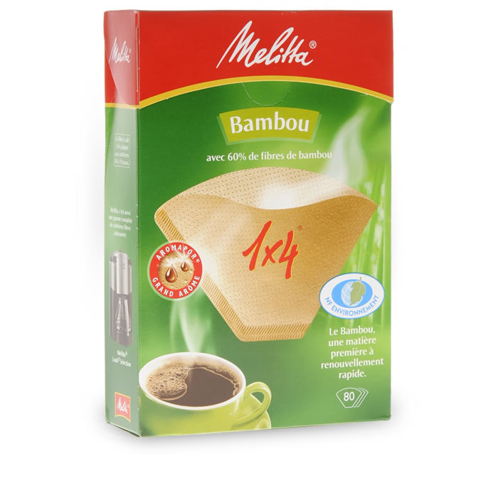 MELITTA Bambou Filtres à café avec 60% de fibres de bambou