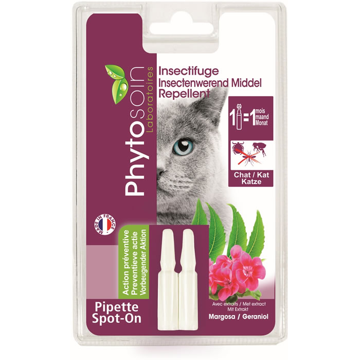 PHYTOSOIN Pipettes pour chats anti-puces et anti-tiques