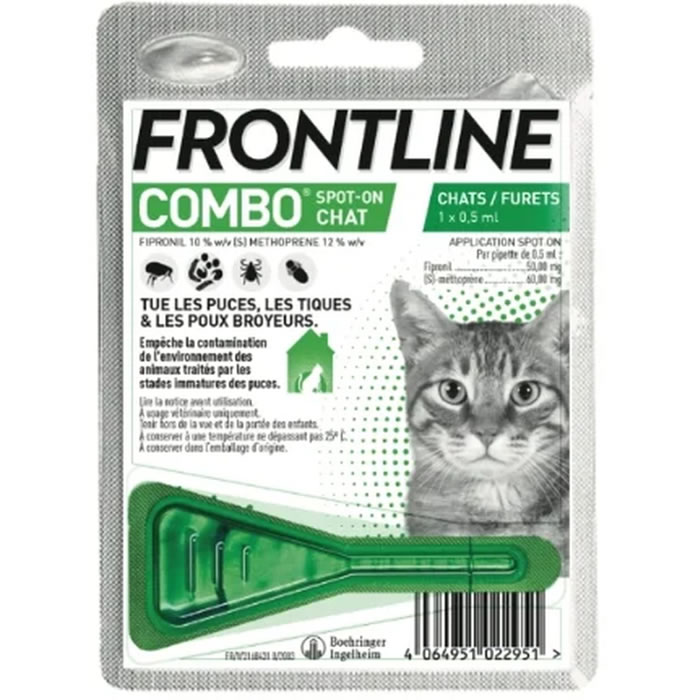 FRONTLINE Combo Pipette anti-puces et anti-tiques pour chat