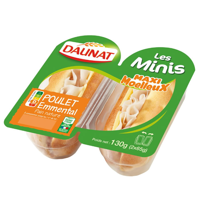 DAUNAT Les Minis Mini sandwich au poulet et emmental