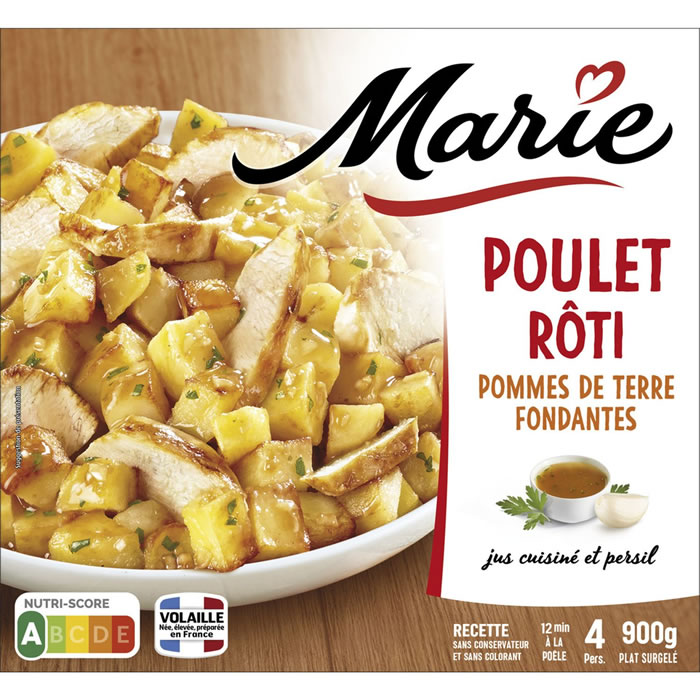 MARIE Poulet rôti et pommes de terre fondantes