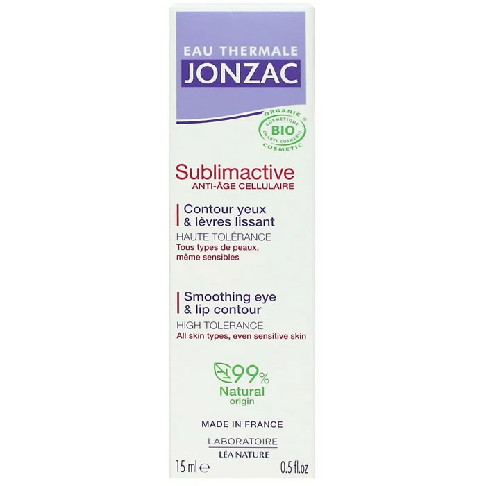 EAU THERMALE JONZAC Sublimactive Contour des yeux et lèvres lissants bio