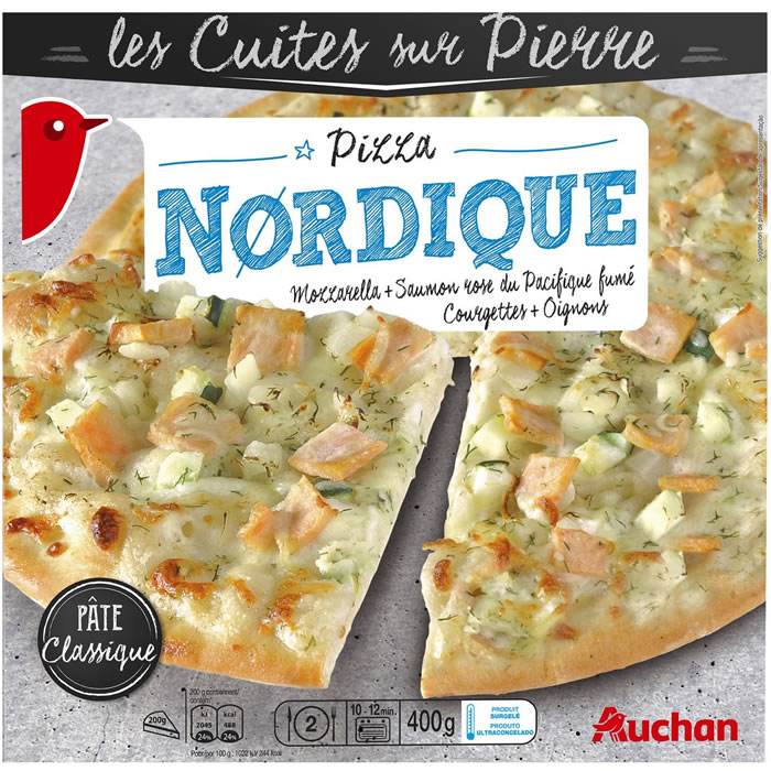 AUCHAN Les Cuites sur Pierre Pizza nordique