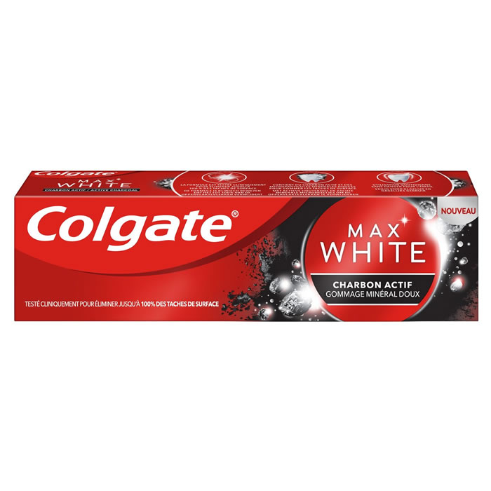 COLGATE Max white Dentifrice charbon actif