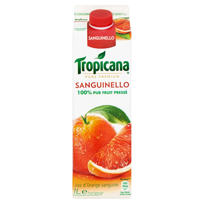 TROPICANA Pure Premium Pur jus d'orange sanguine avec pulpe