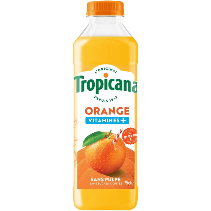 TROPICANA Pur jus d'orange sans pulpe