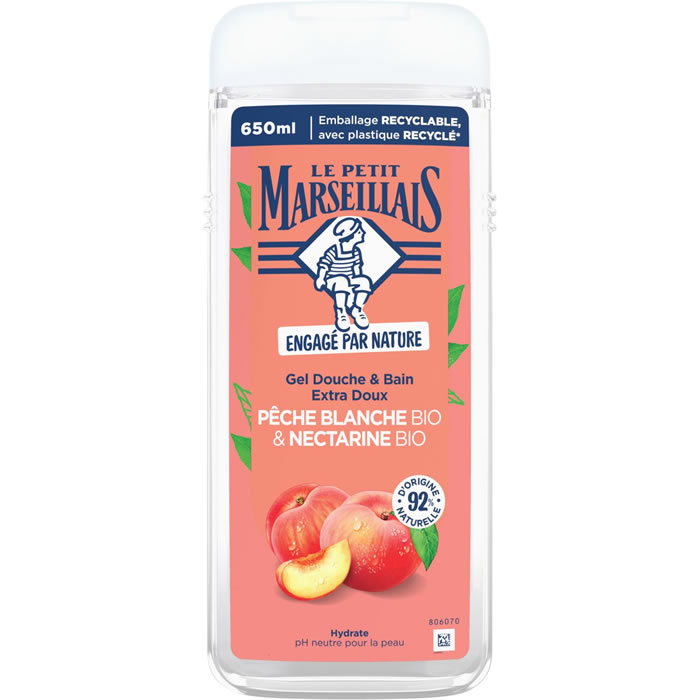 LE PETIT MARSEILLAIS Gel douche à la pêche blanche et nectarine