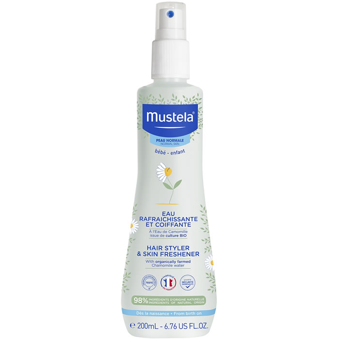 MUSTELA Eau rafraîchissante et coiffante à l’eau de camomille bio