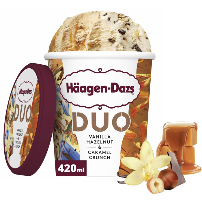 HÄAGEN-DAZS Duo Crème glacée vanille, noisette et caramel