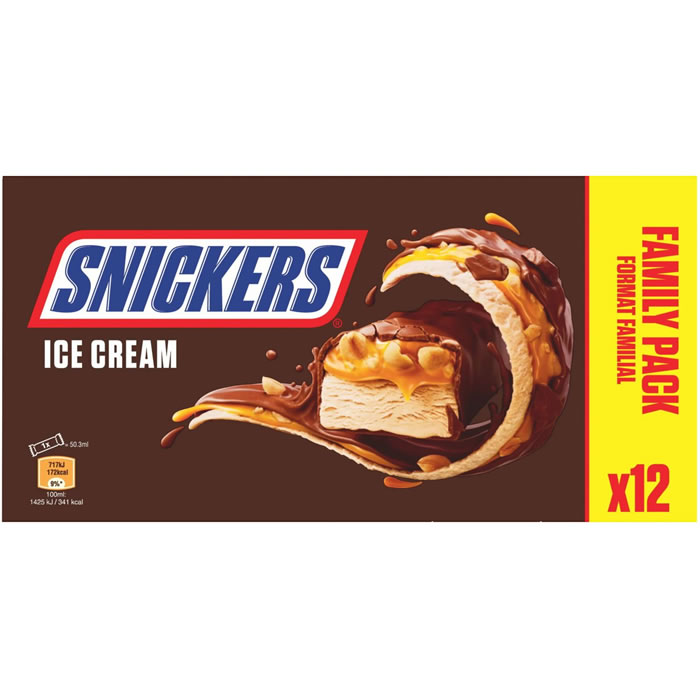 SNICKERS Ice Cream Barres glacées au caramel et cacahuètes