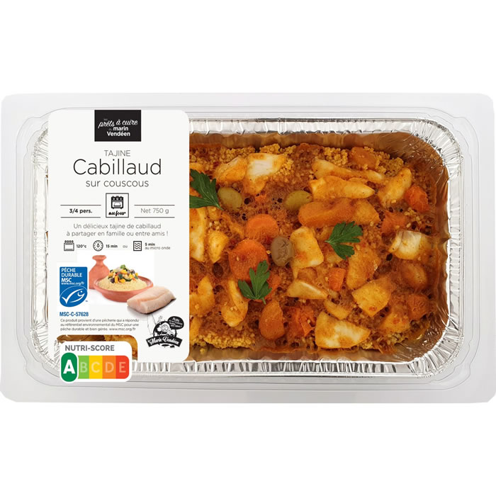 MARIN VENDEEN Tajine de cabillaud sur lit de couscous MSC
