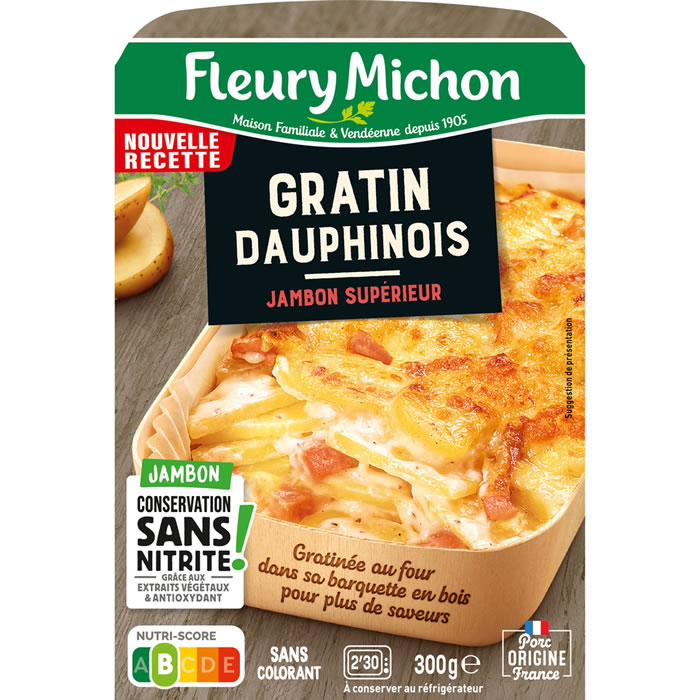 FLEURY MICHON Gratin dauphinois au jambon