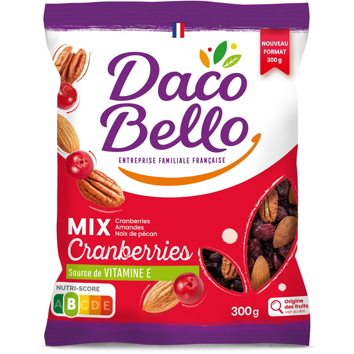 DACO BELLO Mix Cranberries Mélanges de cranberries, amandes et noix de pécan