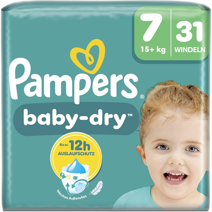 PAMPERS Baby-Dry Couches taille 7 (15 kg et +)