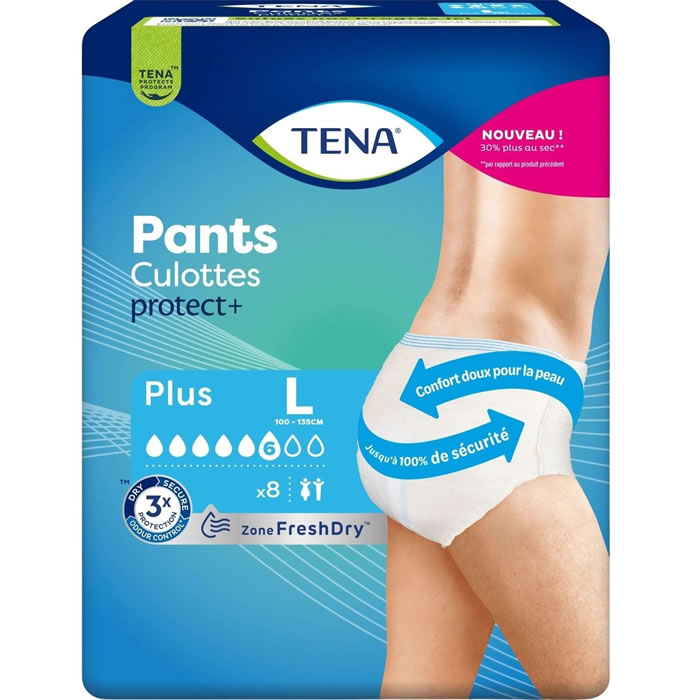 TENA Culottes absorbantes femme pour fuites urinaires taille L