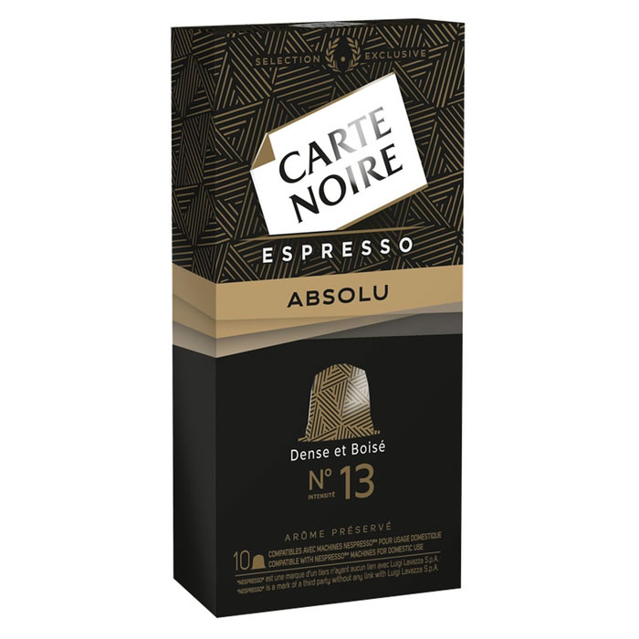 CARTE NOIRE Capsules de café espresso absolu N°13