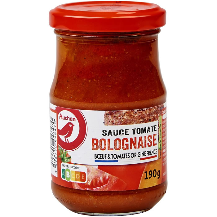 AUCHAN Sauce tomate à la bolognaise
