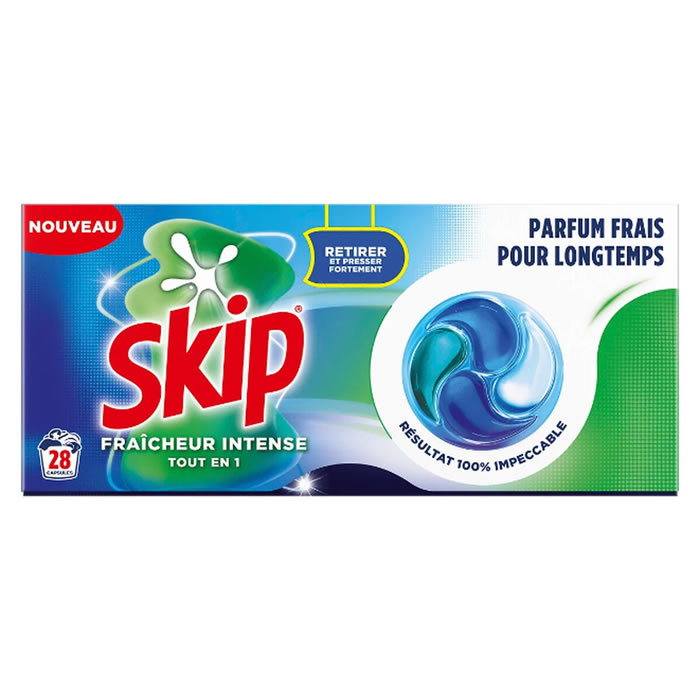 SKIP Fraîcheur Intense Lessive capsules tout en 1