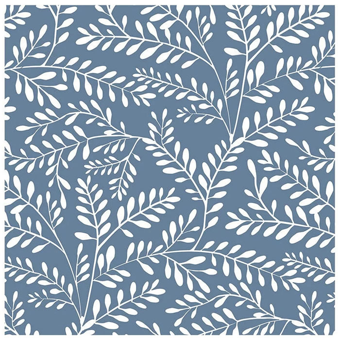 AUCHAN Papier cadeau motif bleu et blanc 200 x 70 cm