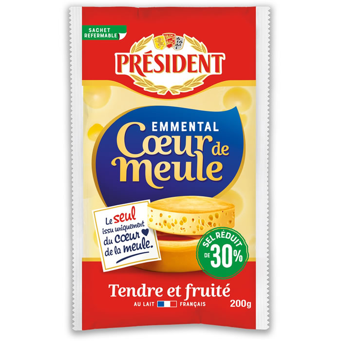 PRESIDENT Emmental en sel réduit