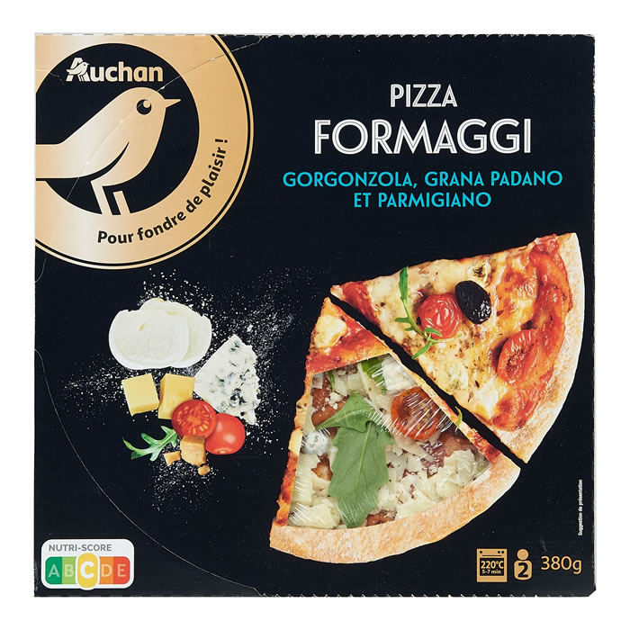 AUCHAN Mmm ! Pizza formaggi aux 3 fromages