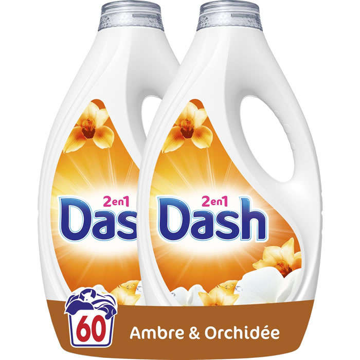 DASH Lessive liquide 2 en 1 ambre et orchidée