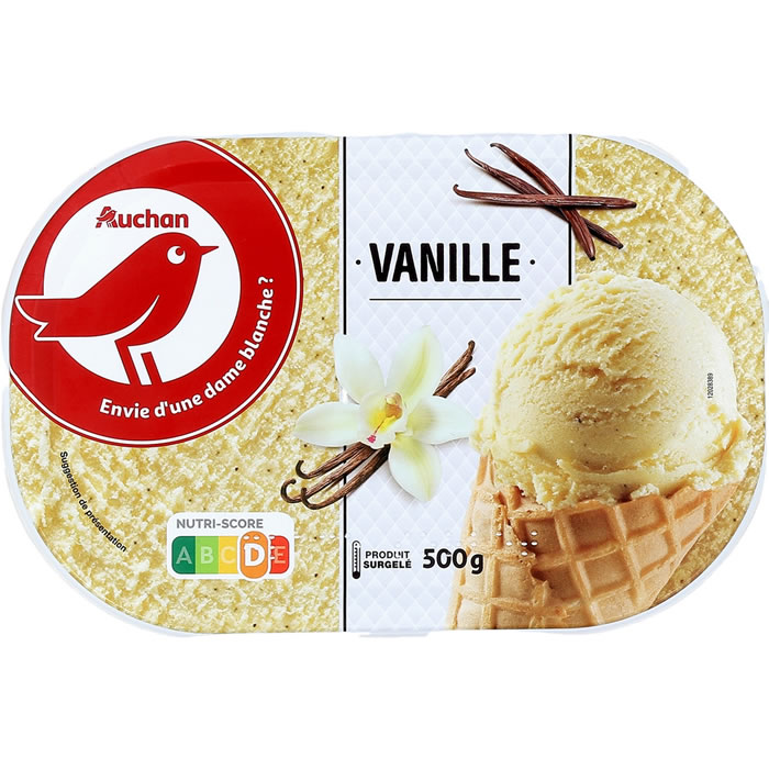 AUCHAN Crème glacée à la vanille