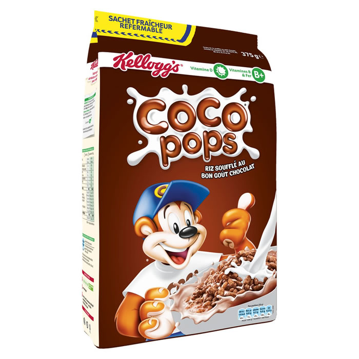 KELLOGG'S Coco Pops Céréales riz soufflés au chocolat