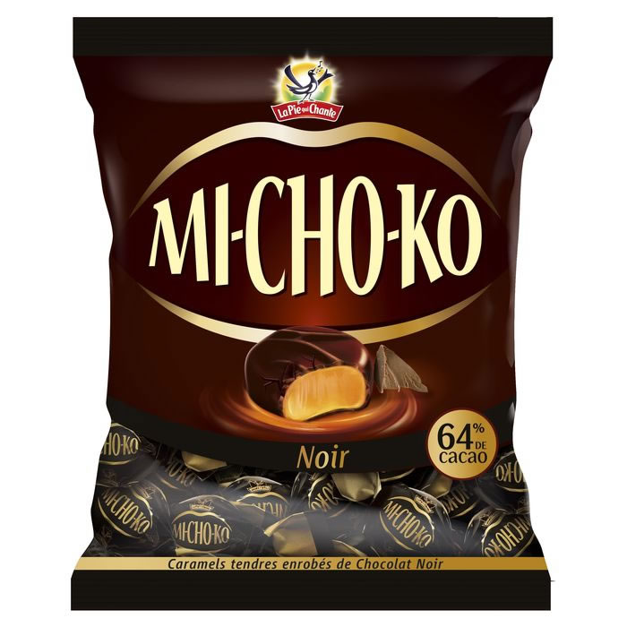 LA PIE QUI CHANTE Mi-Cho-Ko Caramels enrobés de chocolat noir